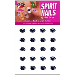 fingernail tattoos Penn State Athletic Logo 20 pack
